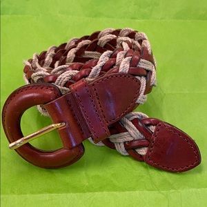 1-⅜” Beautiful Italian Leather & Cord Braided Belt